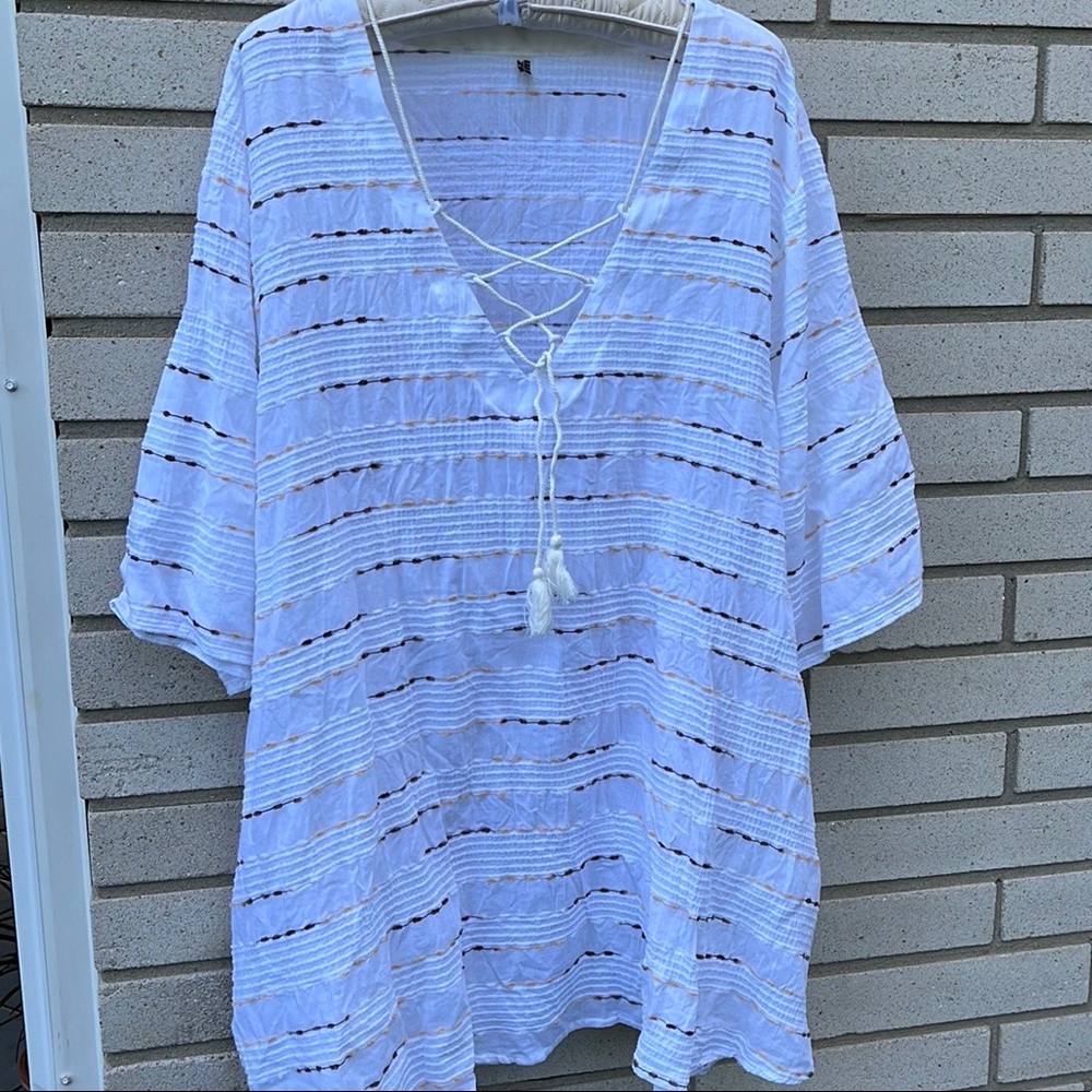 Wave Zone Size 2X women Blouse Tunic Swimwear